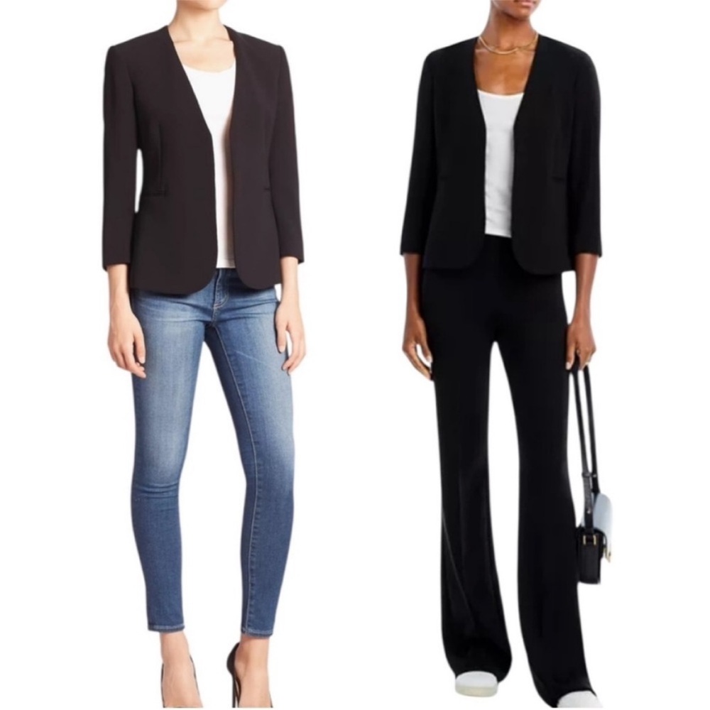 Theory Lindrayia Stretch wool open front blazer
